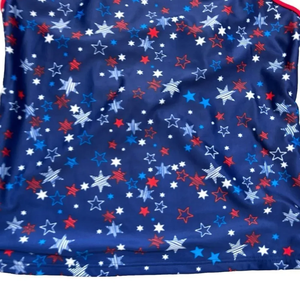 Brand new with Tags Girls Speedo Brand Red,‎ White and Blue Star Tankini Top 14